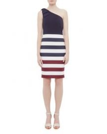 Ted Baker Hilila Rowing Stripe One-Shoulder Dress at Bloomingdales